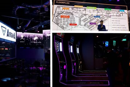 Header image. Arena, floorplan and darts.