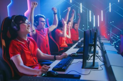 Esport,Team,Of,Pro,Gamers,Play,In,Video,Game,On