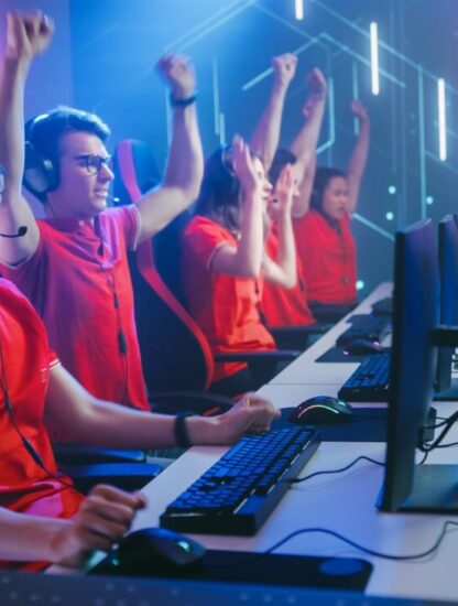 Esport,Team,Of,Pro,Gamers,Play,In,Video,Game,On