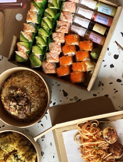 Takeshi-San introduces new SHN (Stay Home Necessities) Delivery and Takeaway Menu, complete with pairing Saketinis.