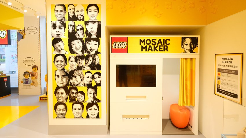 The store highlight will definitely be the LEGO Mosaic Maker, which enables customers of all ages the opportunity to purchase their very own, personalised LEGO mosaic portrait.